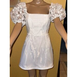 New Lulu's White Sheer Mini Dress